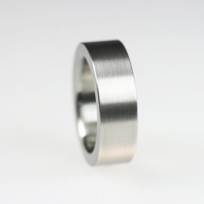 Ring in Edelstahl, 7,5mm breit, mattierte Oberfläche